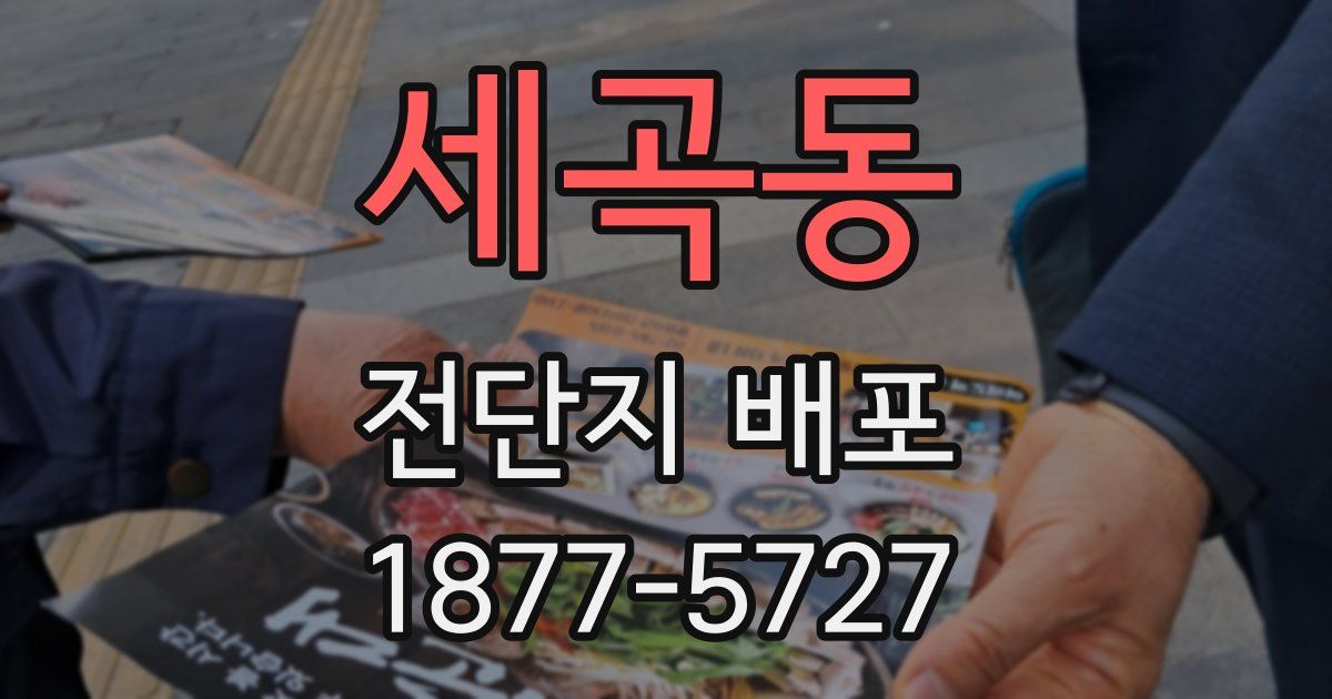 세곡동 전단지 배포