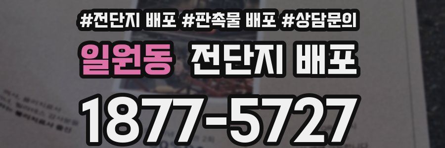 일원동 전단지 배포