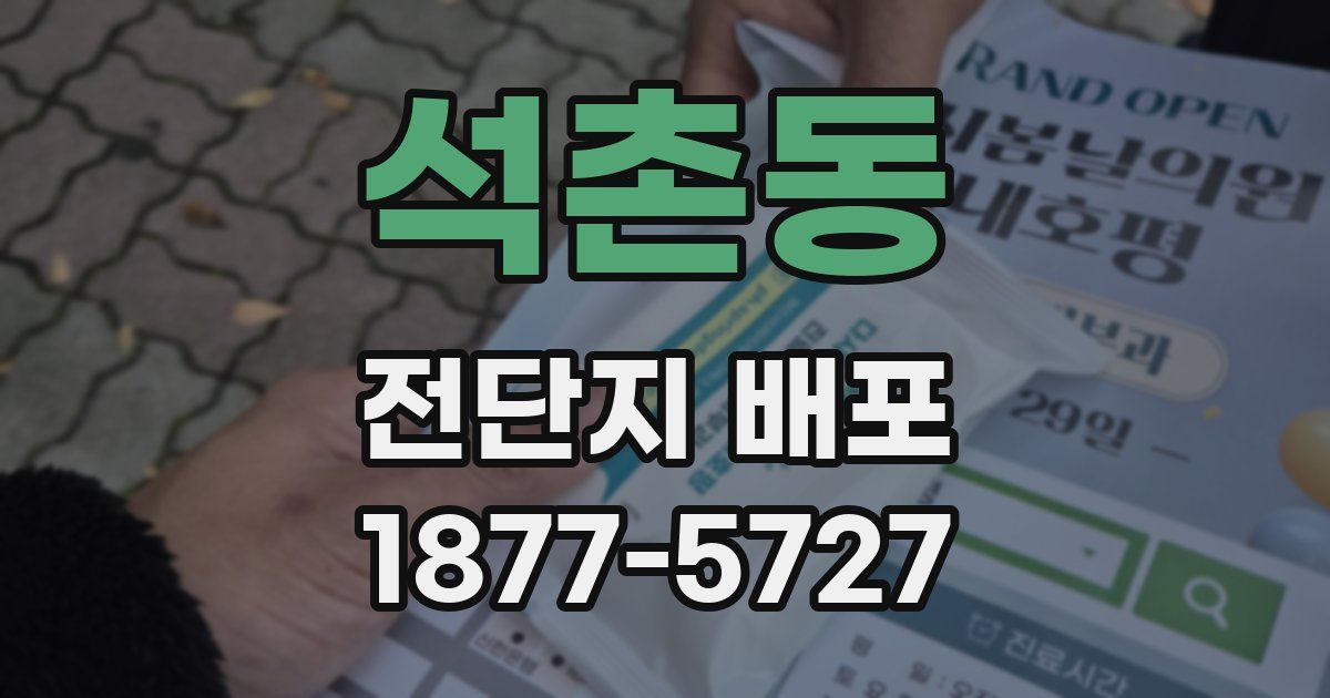 석촌동 전단지 배포