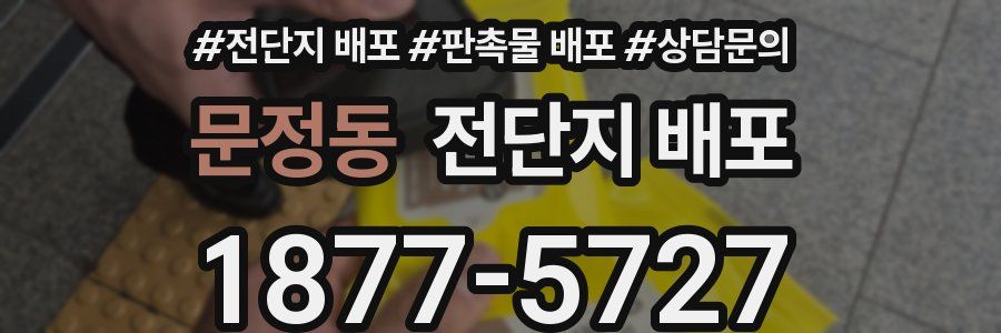문정동 전단지 배포