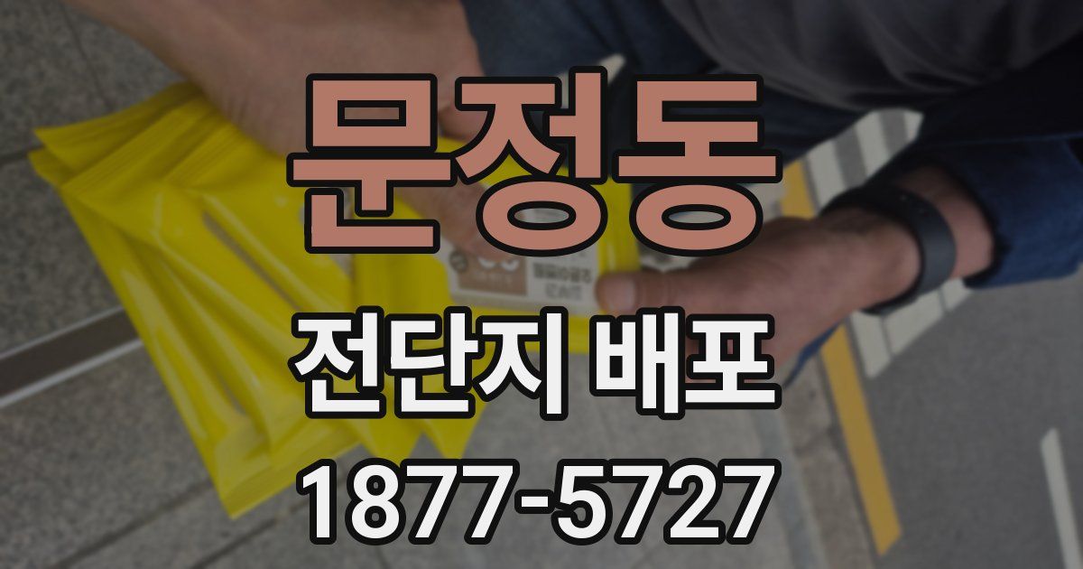문정동 전단지 배포
