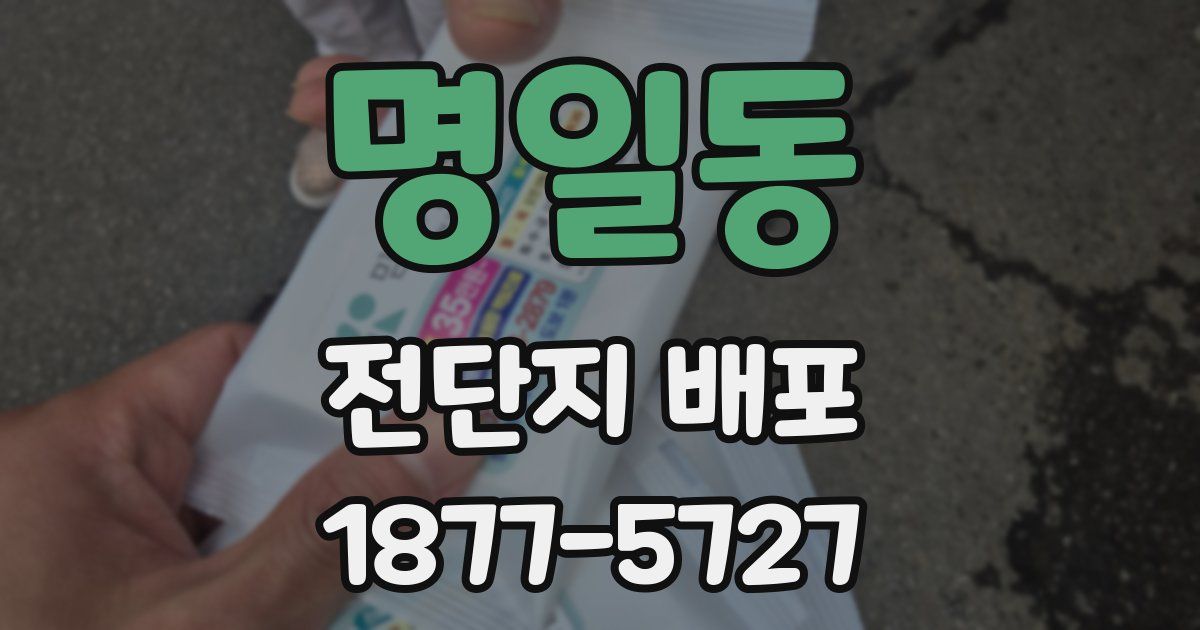 명일동 전단지 배포