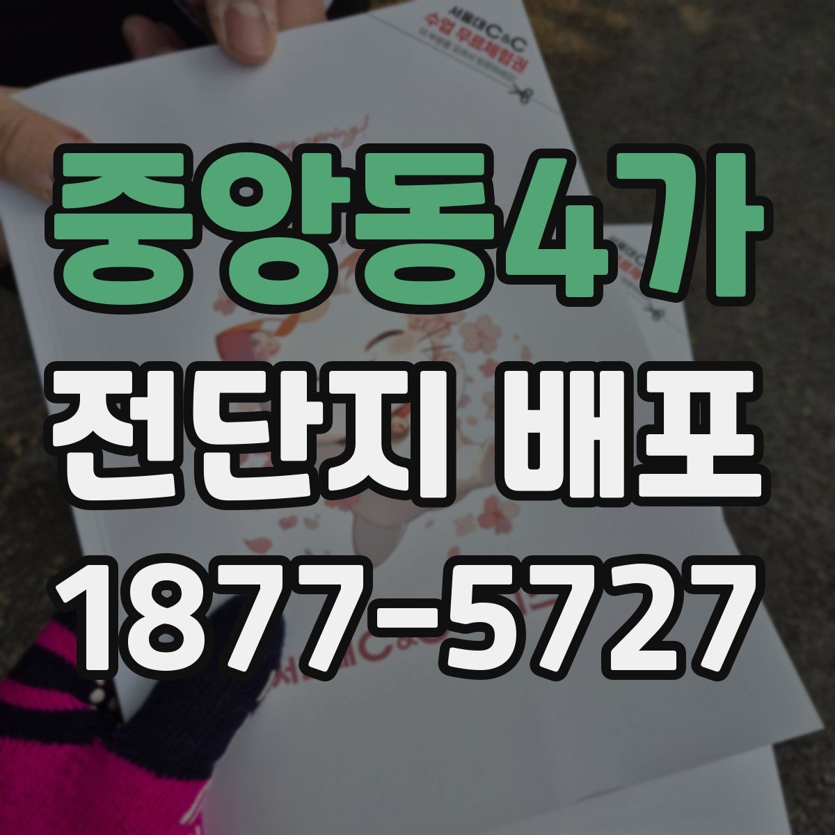 중앙동4가 전단지 배포