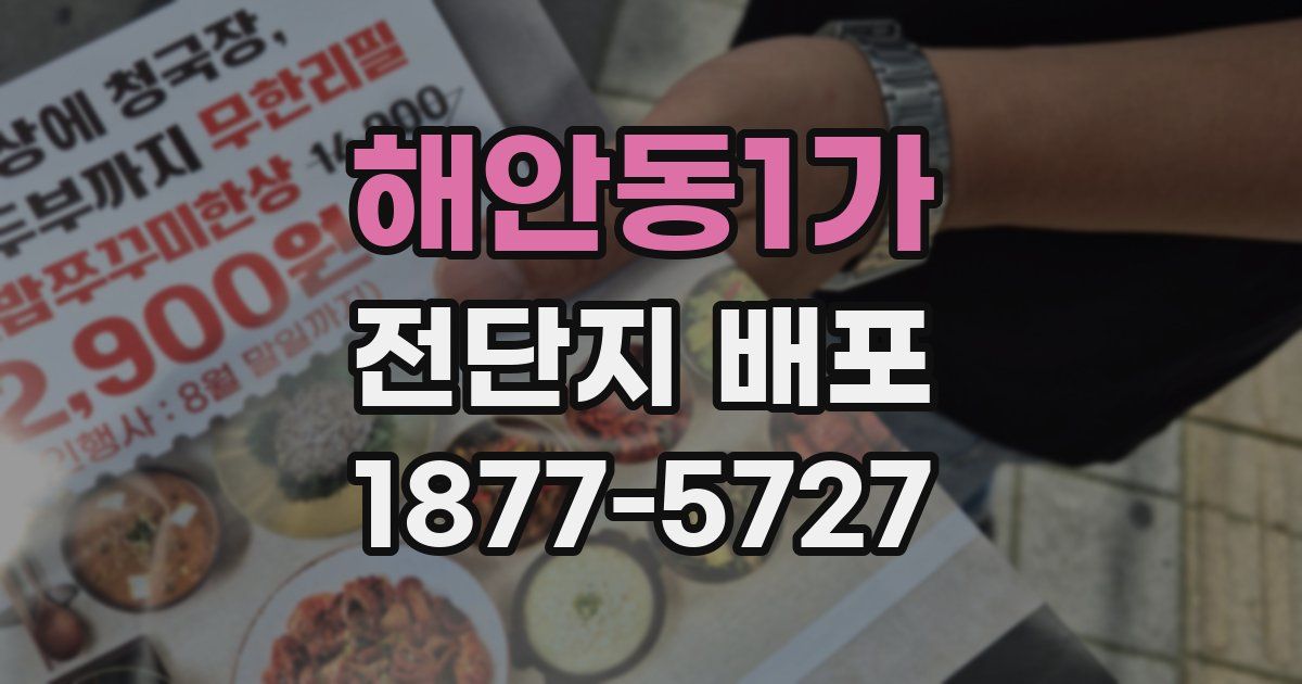 해안동1가 전단지 배포