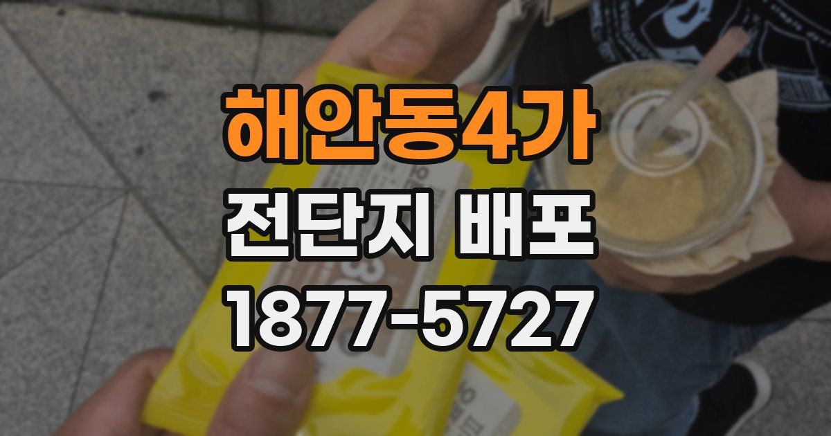 해안동4가 전단지 배포