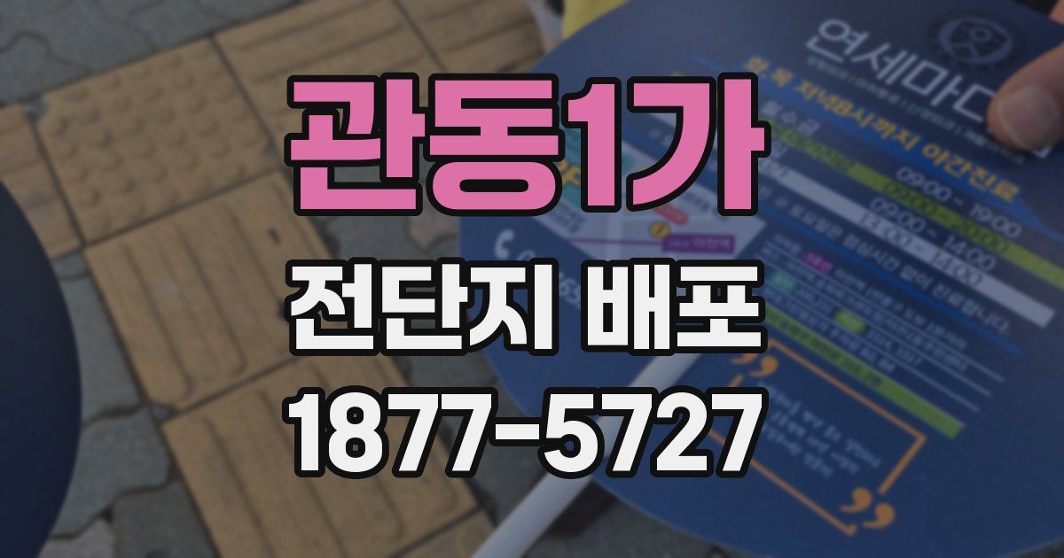 관동1가 전단지 배포