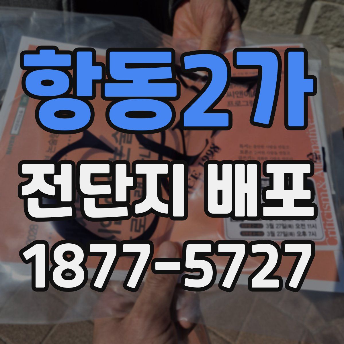 항동2가 전단지 배포