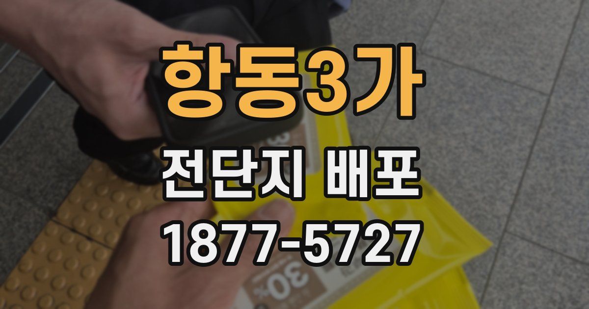 항동3가 전단지 배포