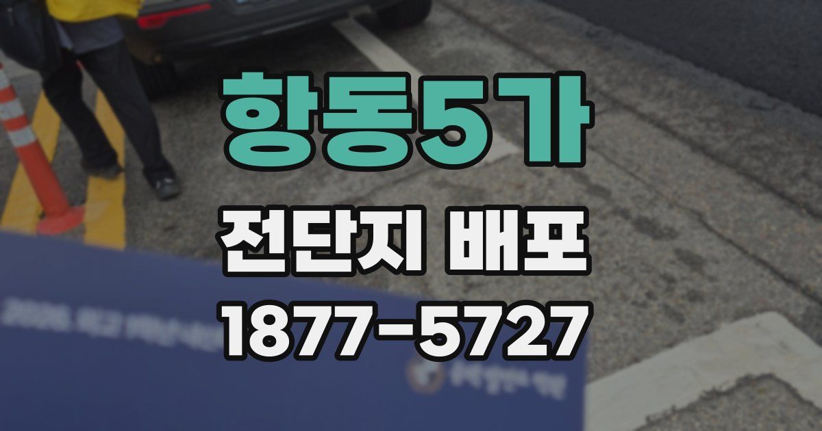 항동5가 전단지 배포