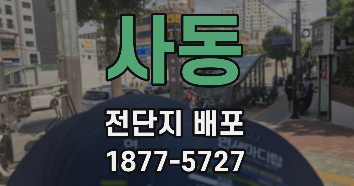사동 전단지 배포