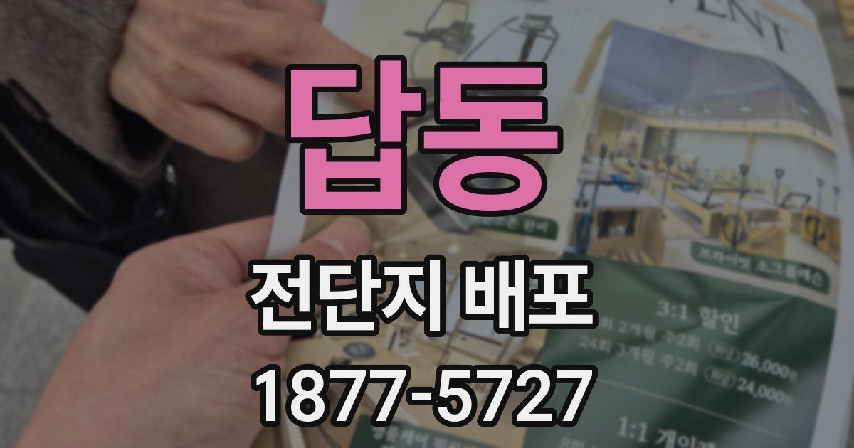답동 전단지 배포