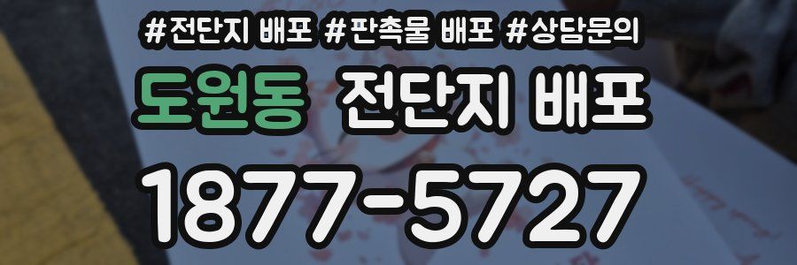 도원동 전단지 배포