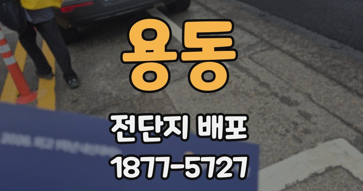 용동 전단지 배포
