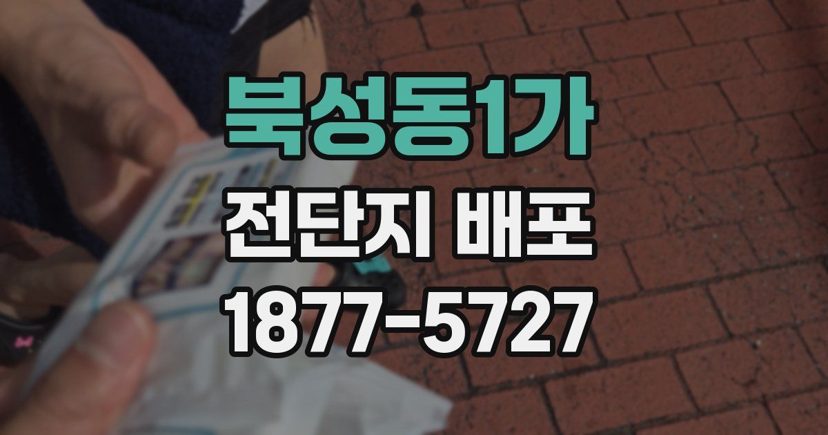북성동1가 전단지 배포