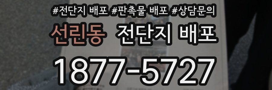 선린동 전단지 배포