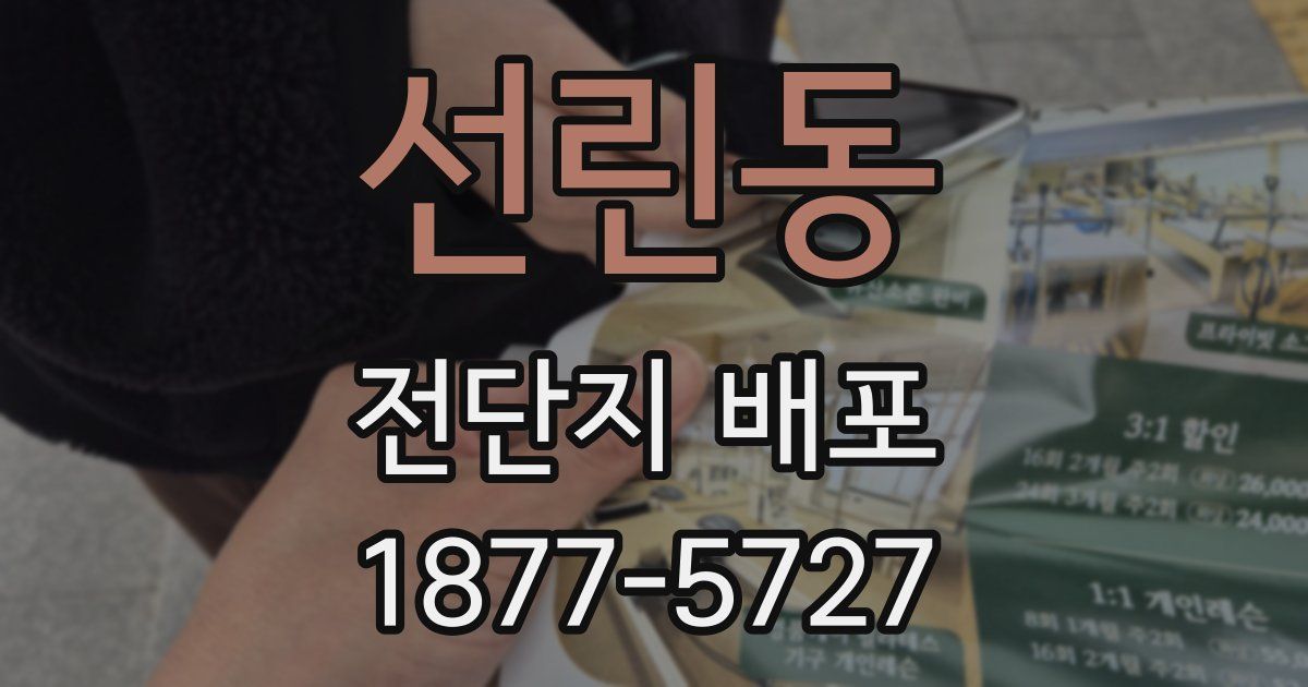 선린동 전단지 배포