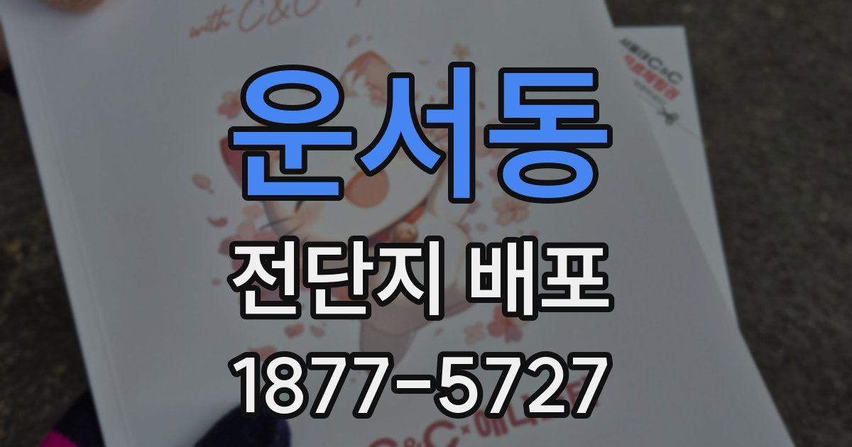 운서동 전단지 배포