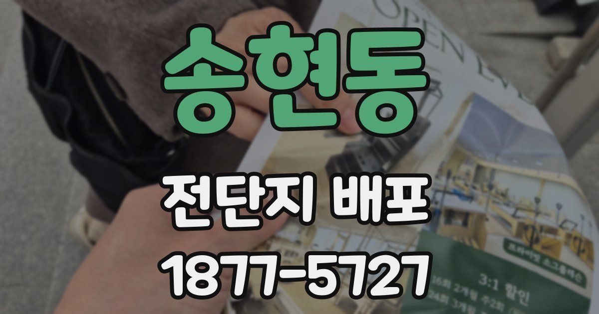 송현동 전단지 배포