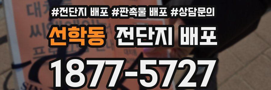 선학동 전단지 배포