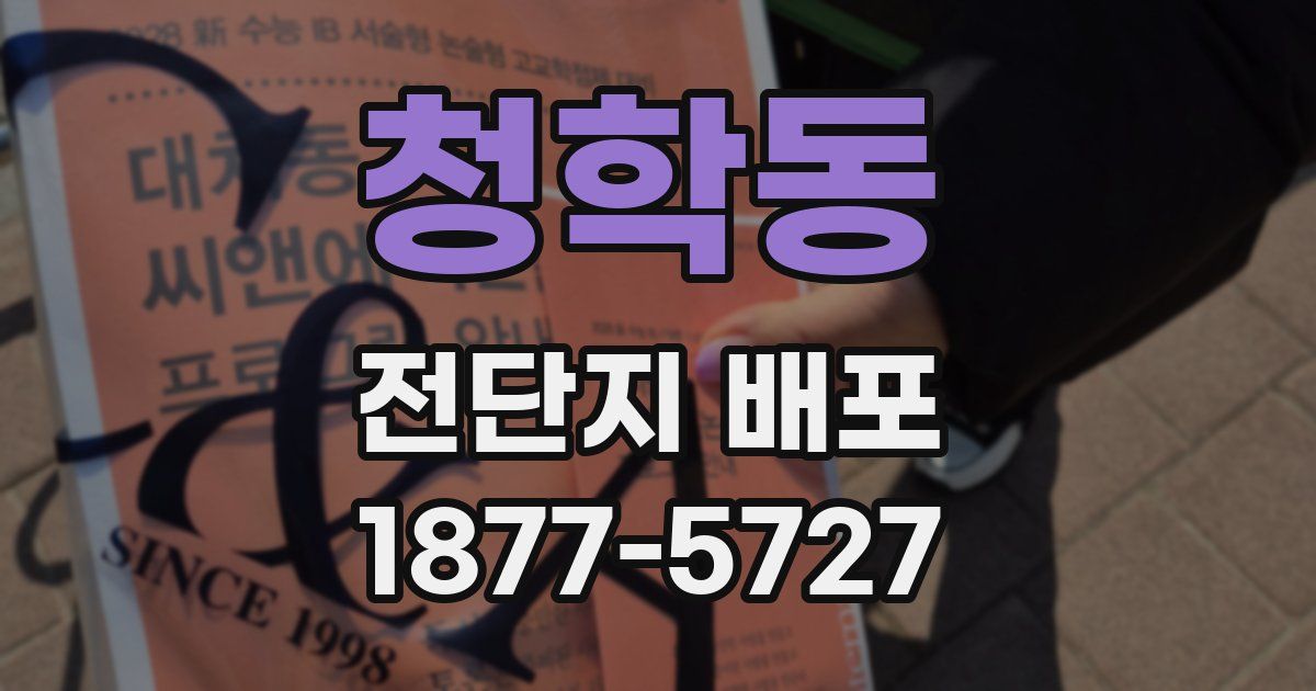 청학동 전단지 배포