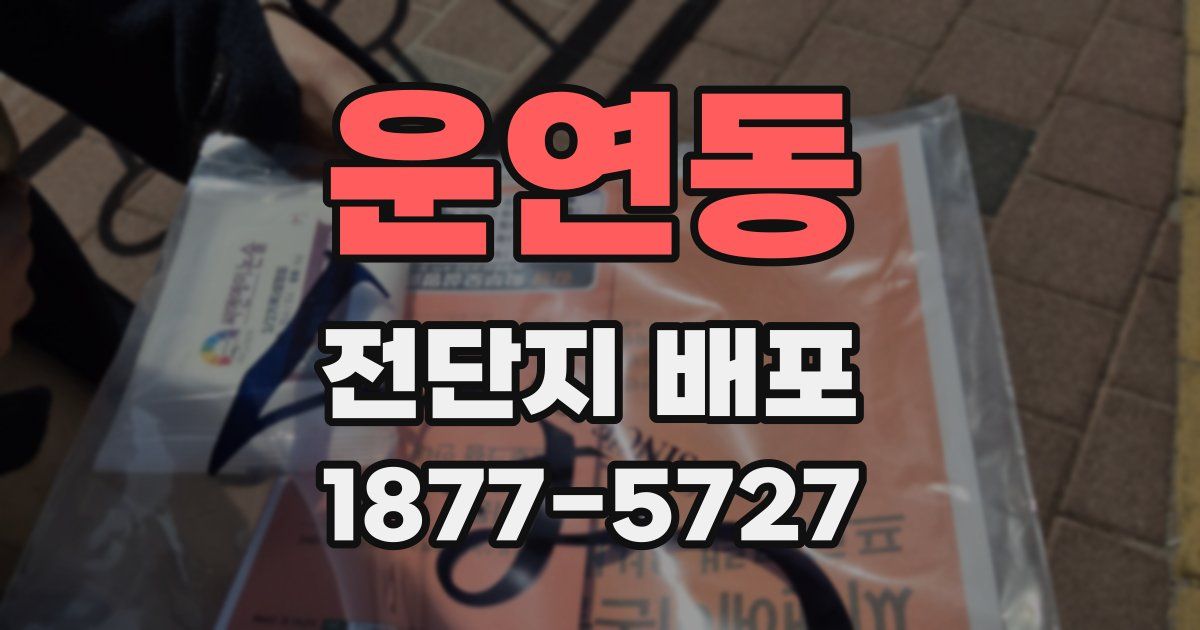 운연동 전단지 배포