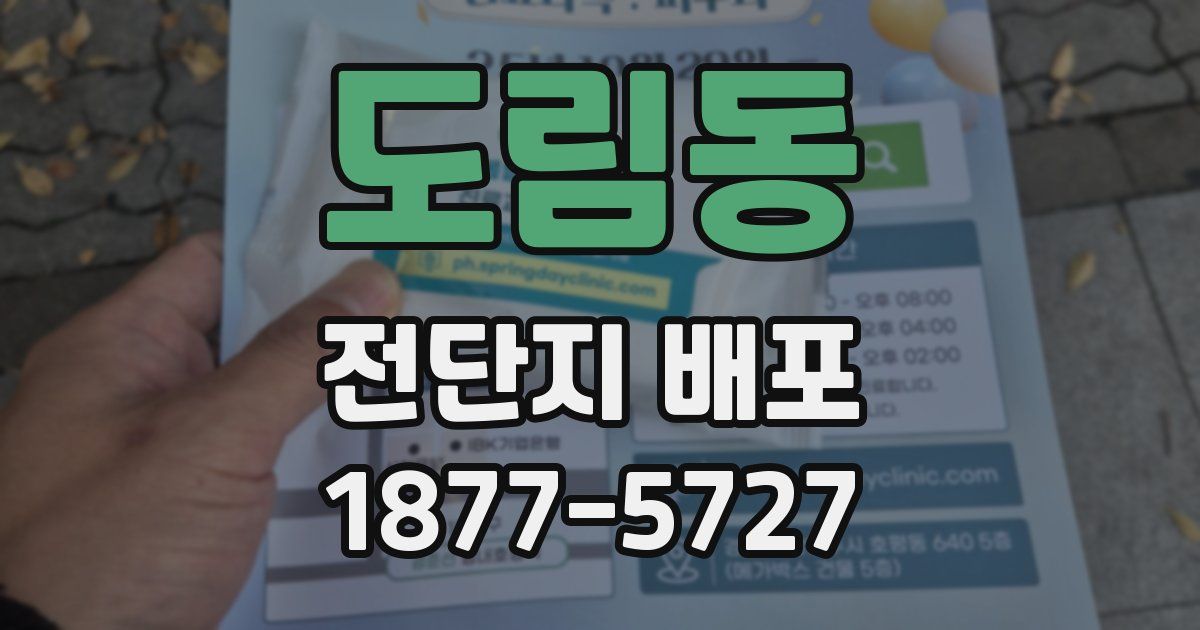 도림동 전단지 배포