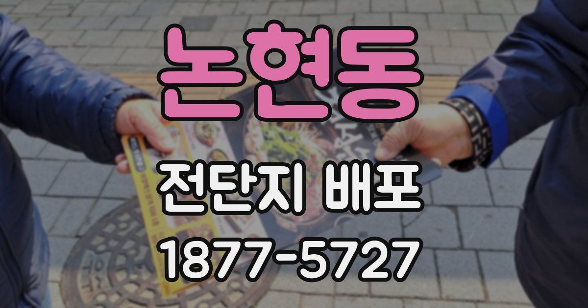논현동 전단지 배포