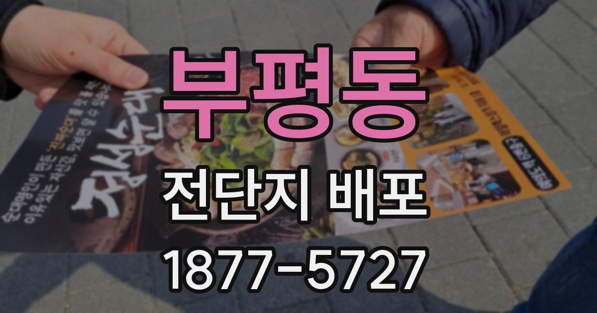 부평동 전단지 배포