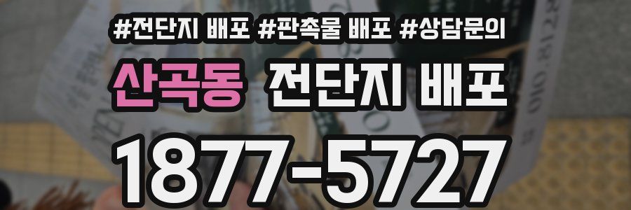 산곡동 전단지 배포