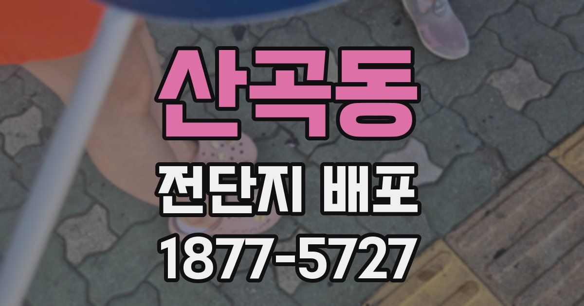 산곡동 전단지 배포