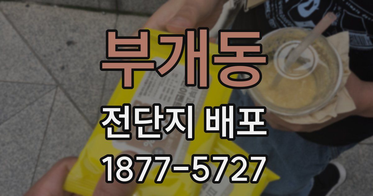 부개동 전단지 배포