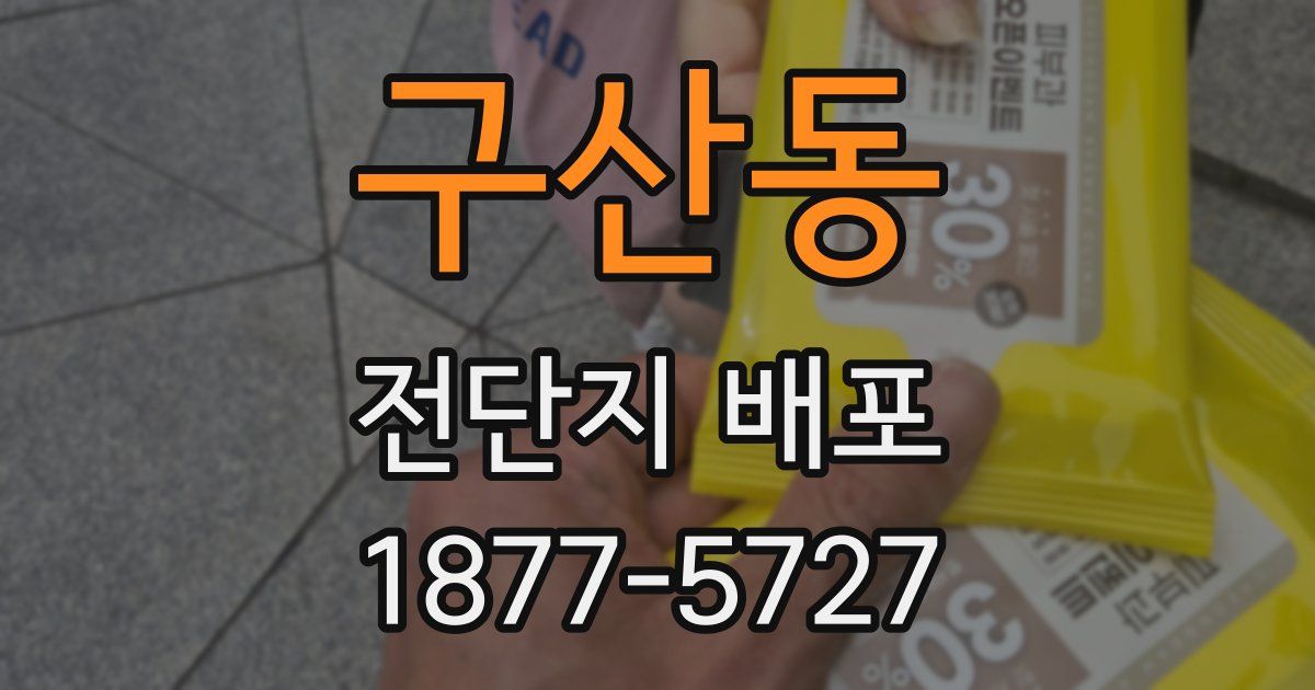 구산동 전단지 배포