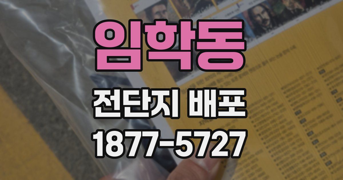 임학동 전단지 배포