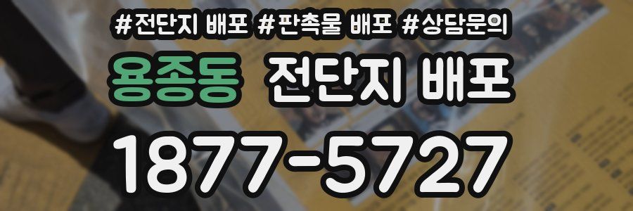 용종동 전단지 배포