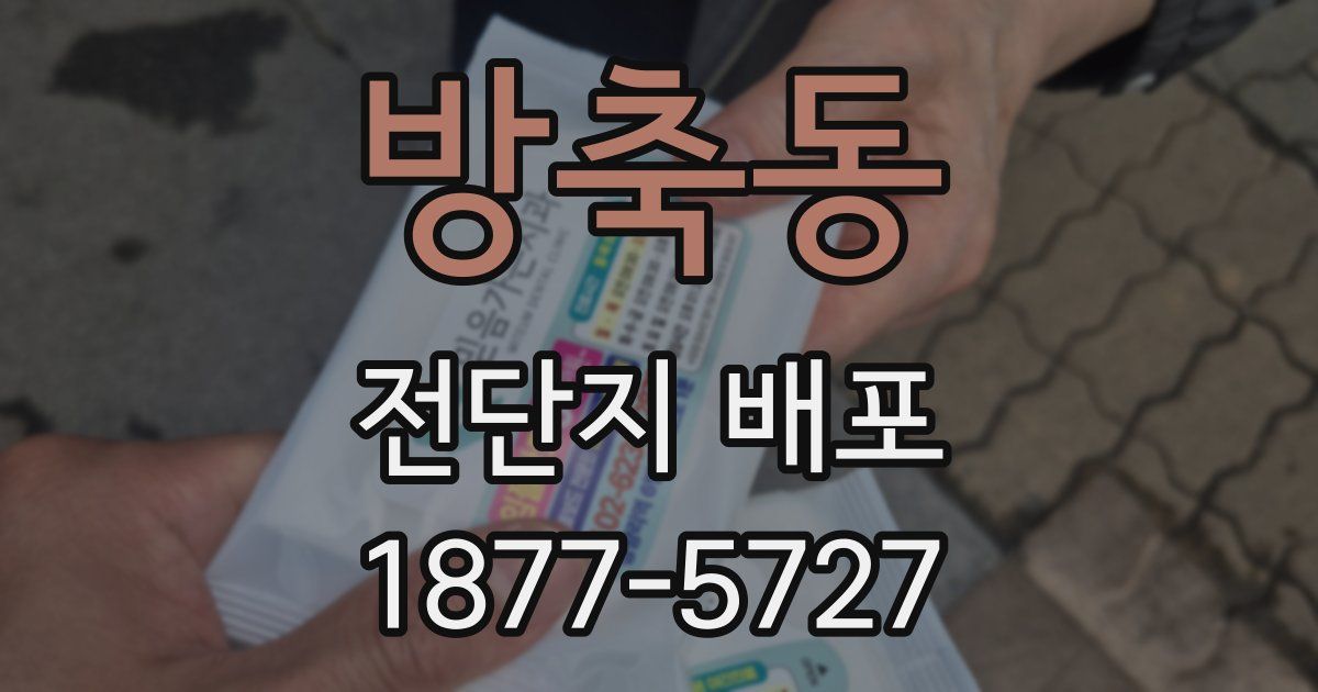 방축동 전단지 배포