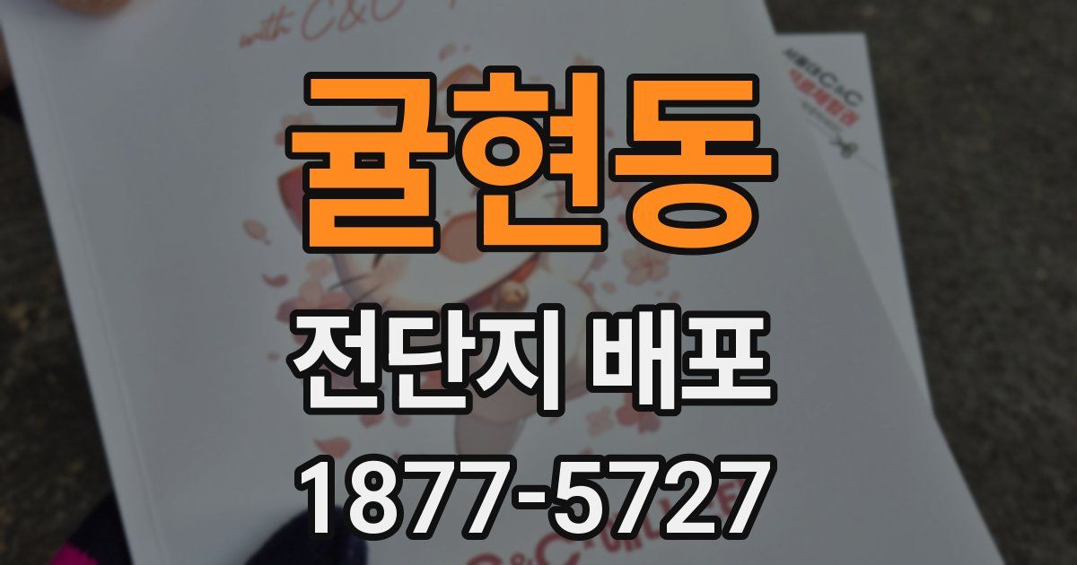 귤현동 전단지 배포