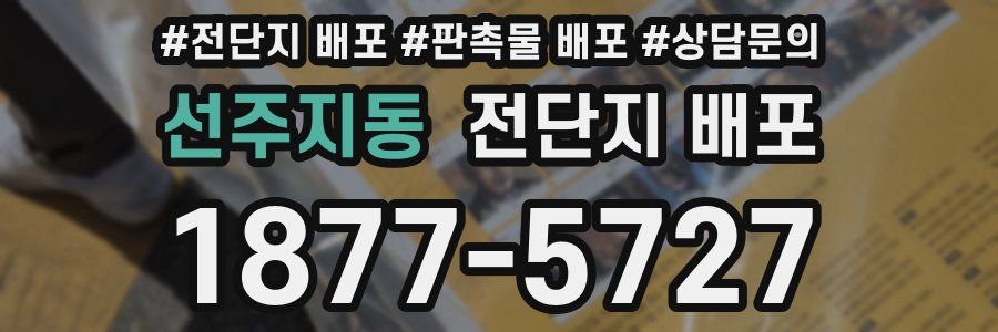 선주지동 전단지 배포