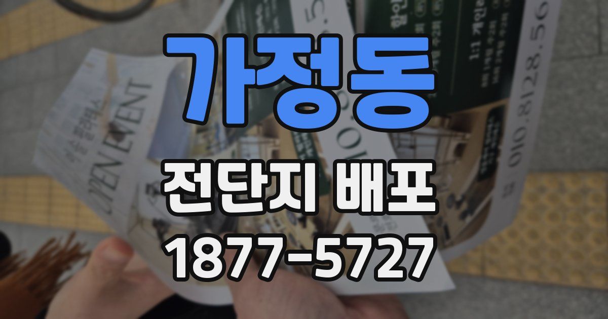 가정동 전단지 배포