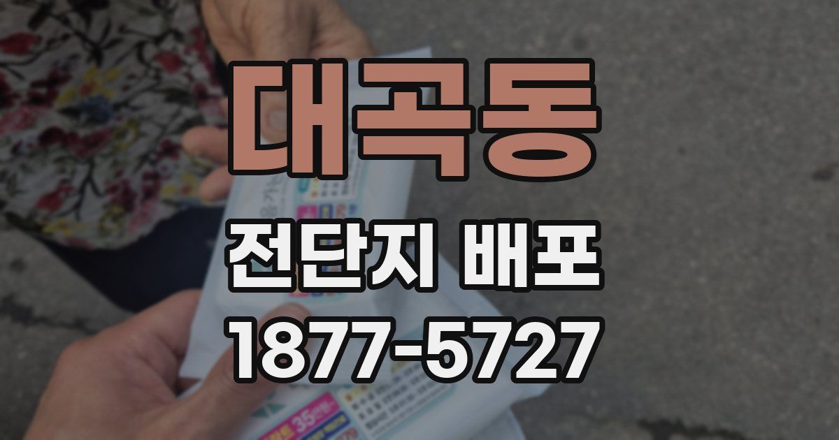 대곡동 전단지 배포