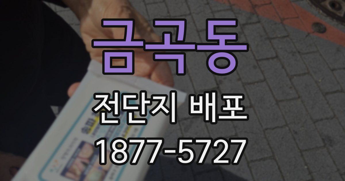 금곡동 전단지 배포