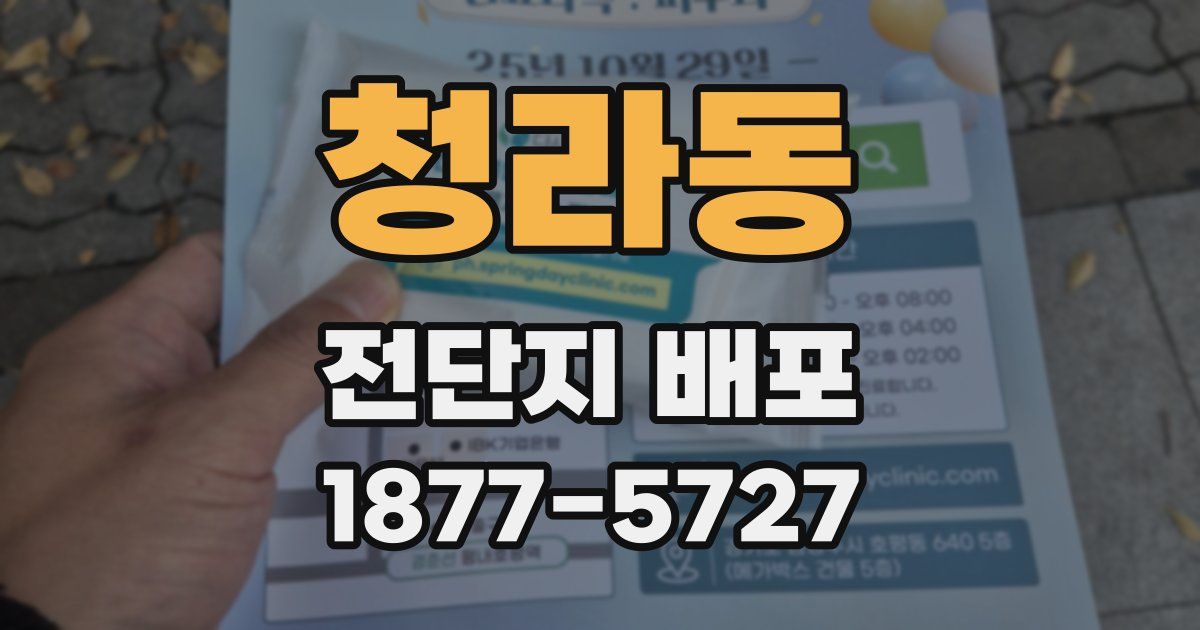 청라동 전단지 배포