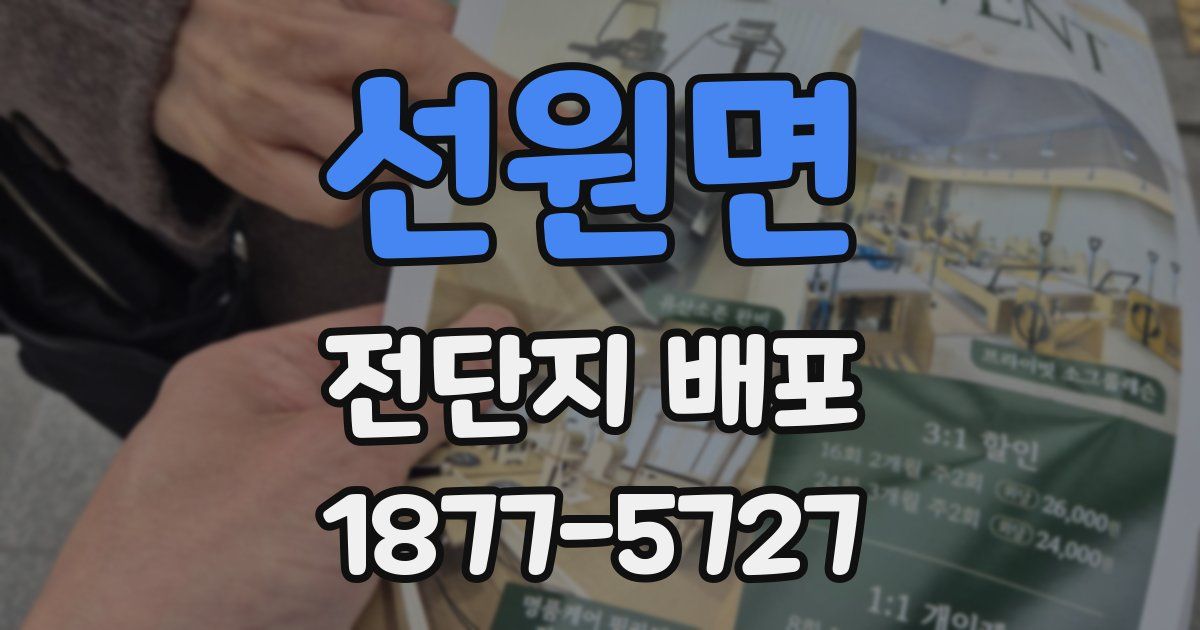 선원면 전단지 배포