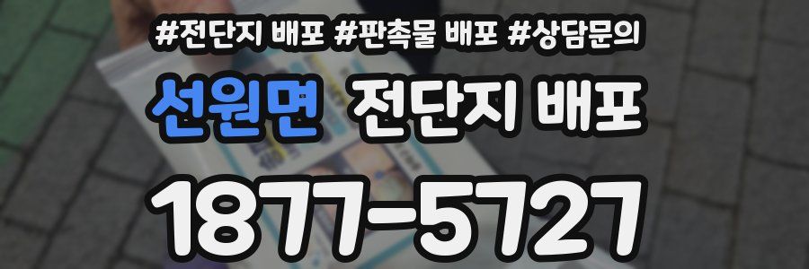선원면 전단지 배포