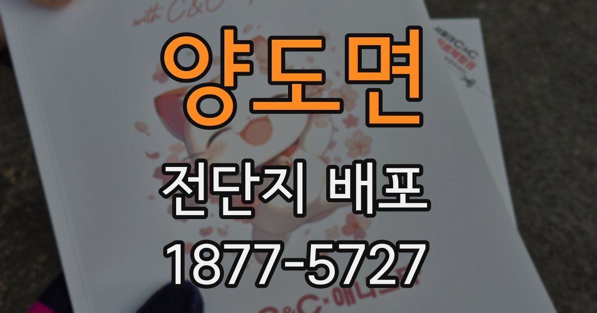 양도면 전단지 배포