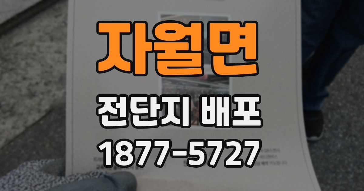 자월면 전단지 배포