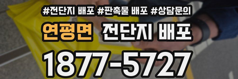 연평면 전단지 배포