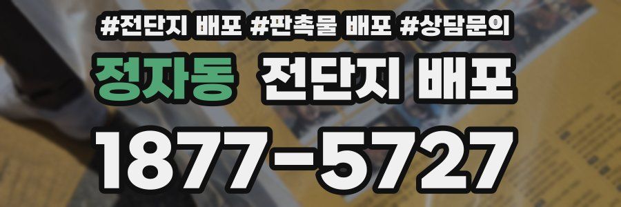 정자동 전단지 배포