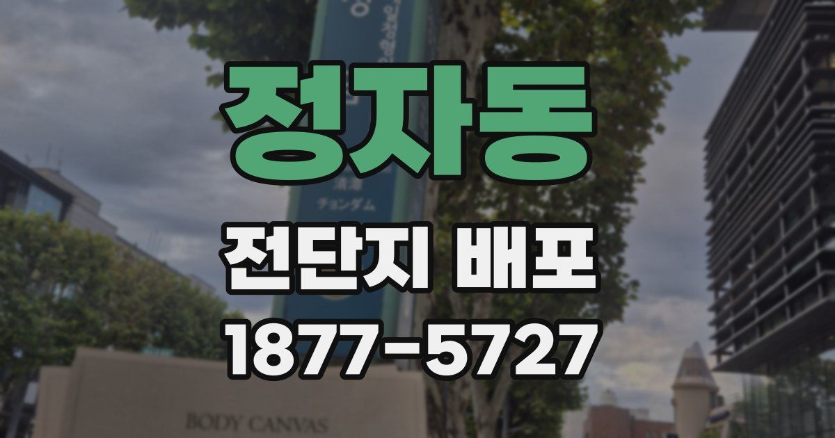 정자동 전단지 배포