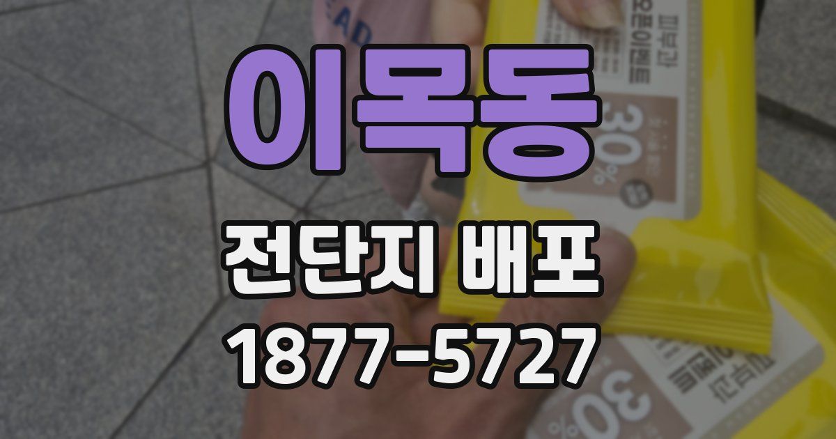 이목동 전단지 배포
