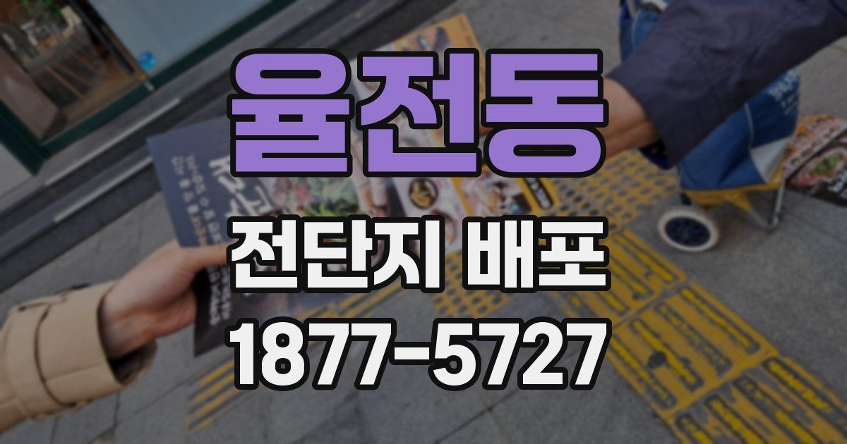 율전동 전단지 배포